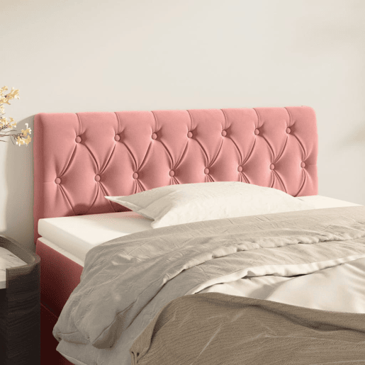 vidaXL Cabeceira de cama veludo 90x7x7888 cm rosa
