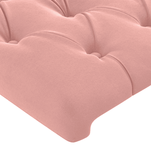 vidaXL Cabeceira de cama veludo 90x7x7888 cm rosa