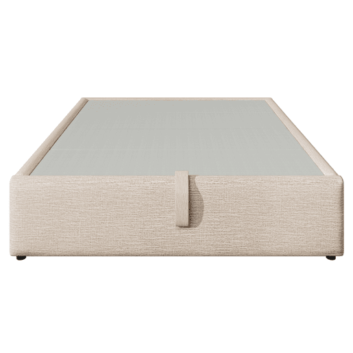 Cama de casal de linho 140x200cm com armazenamento,bege