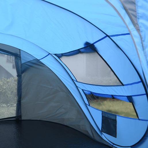 Outsunny Tenda de Campismo Pop-up para 2-3 Pessoas Tenda de Campismo Instantânea com Janelas Bolsos e Bolsa de Transporte Impermeável Anti-UV 263,5x220x123 cm Azul