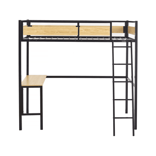 Cama mezanino Ethan com mesa - 90 x 190 cm - Preto