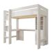 Cama alta infantil de madera maciza con 3 cajónes Cama alta infantil de madera maciza con 3 cajónes Blanco