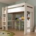Cama alta infantil de madera maciza con 3 cajónes Cama alta infantil de madera maciza con 3 cajónes Blanco