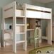 Cama alta infantil de madera maciza con 3 cajónes Cama alta infantil de madera maciza con 3 cajónes Blanco