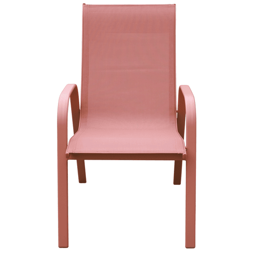 Conjunto de 4 cadeiras MARBELLA em textilene terracota - alumínio terracota