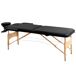 Camilla Estética Plegable Madera de Haya, PU HOMCOM Camilla Estética Plegable Madera de Haya, PU HOMCOM Negro