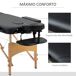 Camilla Estética Plegable Madera de Haya, PU HOMCOM Camilla Estética Plegable Madera de Haya, PU HOMCOM Negro