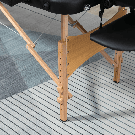 HOMCOM Marquesa de Massagem Dobrável Marquesa com Altura Ajustável 61-88 cm Desenho Ergonómico para Utilização Profissional Fácil de Transportar 185x60 cm Preto