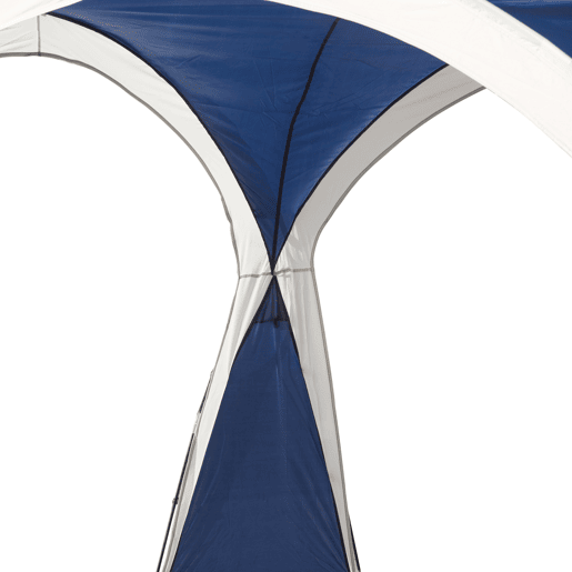 Outsunny Abrigo de Campismo 3,5x3,5 m Toldo de Campismo Dobrável com Gancho Proteção UV e Bolsa de Transporte para Jardim Pátio Piquenique Azul e Cinza Claro