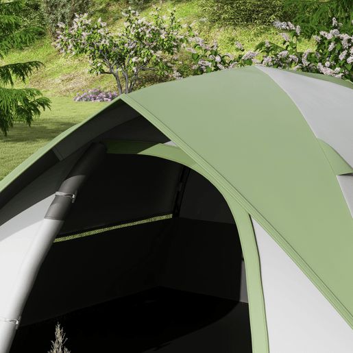 Outsunny Tenda de Campismo para 1-2 Pessoas Tenda de Campismo Dobrável com Janela e Bolsa de Transporte Impermeável 3000 mm 210x150x110 cm Verde