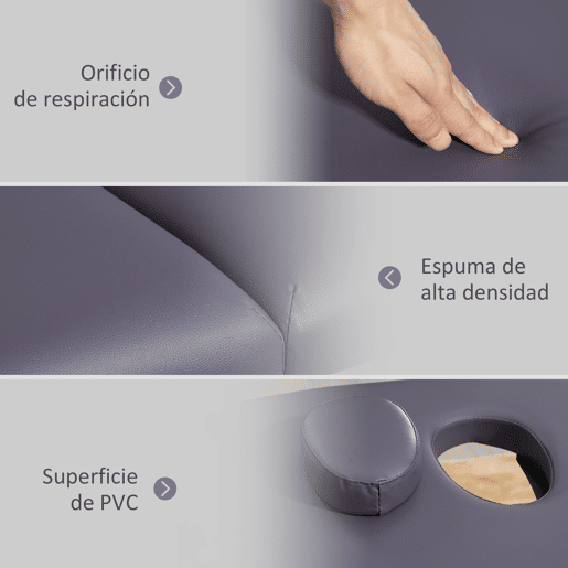 HOMCOM Marquesa de Massagem Dobrável Mesa de Massagem Portátil com Apoio de Cabeça Estrutura de Madeira Marquesa Fisioterapia com Altura Regulável e Bolsa de Transporte 186x60x61-87 cm Roxo