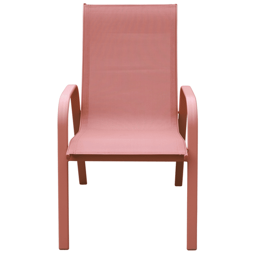 Conjunto de 6 cadeiras MARBELLA em textilene terracota - alumínio terracota