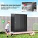Cobertizo de Jardín Acero Galvanizado Outsunny Cobertizo de Jardín Acero Galvanizado Outsunny Negro