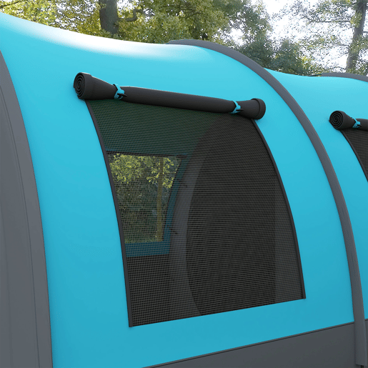 Outsunny Tenda de Campismo Familiar para 3 Pessoas Tenda de Campismo Dobrável com 2 Quartos Portas e Bolsa de Transporte Impermeável 3000 mm para Trekking 480x260x200 cm Cinza