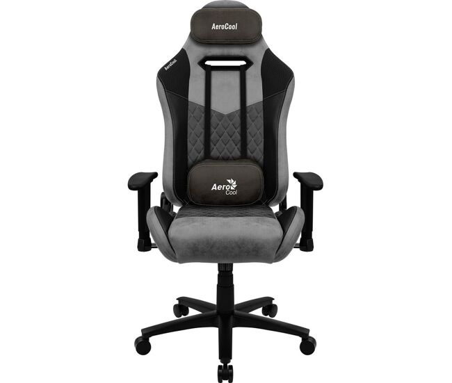 Silla gaming aerocool duke aerosuede 180o negro gris