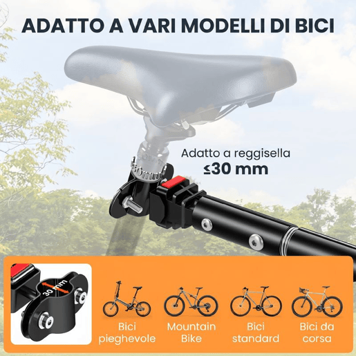 HOMCOM Reboque de Carga para Bicicleta Carrinho Dobrável para Bicicleta com 2 Rodas Refletores Seguros Carga 40 kg 155x71,5x77 cm Preto
