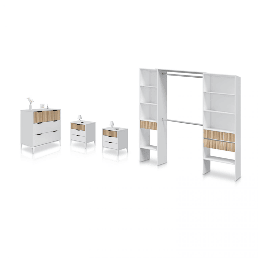 Nitza On Plus Quarto Blanco Artik (Blanco Mate) - Natur 190 x 187 x 40 cm