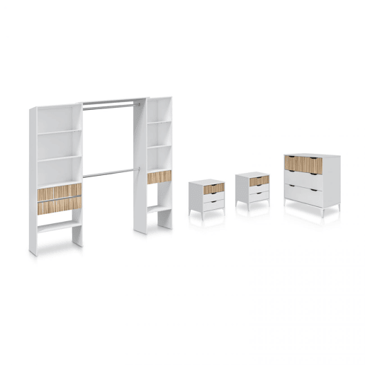 Nitza On Plus Quarto Blanco Artik (Blanco Mate) - Natur 190 x 187 x 40 cm