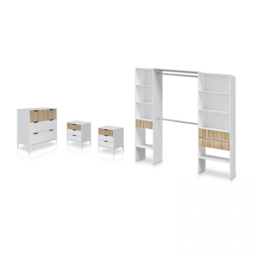 Nitza On Plus Quarto Blanco Artik (Blanco Mate) - Natur 190 x 187 x 40 cm