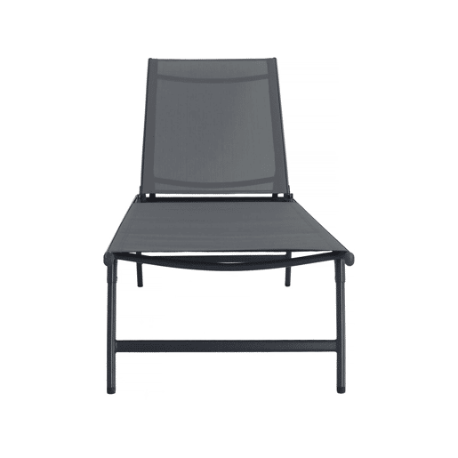 Conjunto de 2 espreguiçadeiras em metal Sublima - 180 x 54 x 104 cm - Antracite