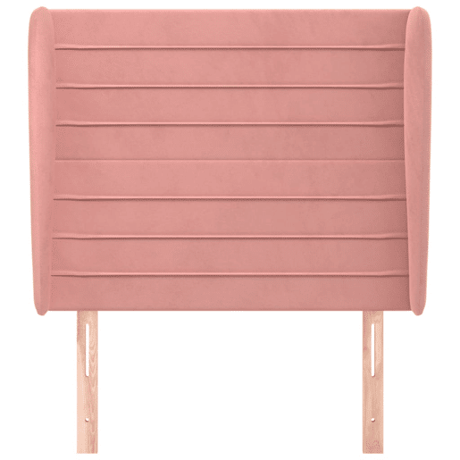 vidaXL Cabeceira cama c abas veludo 103x23x118128 cm rosa vidaXL Cabeceira cama c abas veludo 103x23x118128 cm rosa