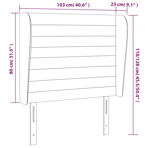 vidaXL Cabeceira cama c abas veludo 103x23x118128 cm rosa vidaXL Cabeceira cama c abas veludo 103x23x118128 cm rosa