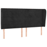 vidaXL Cabeceira de cama c abas veludo 163x23x118128 cm preto