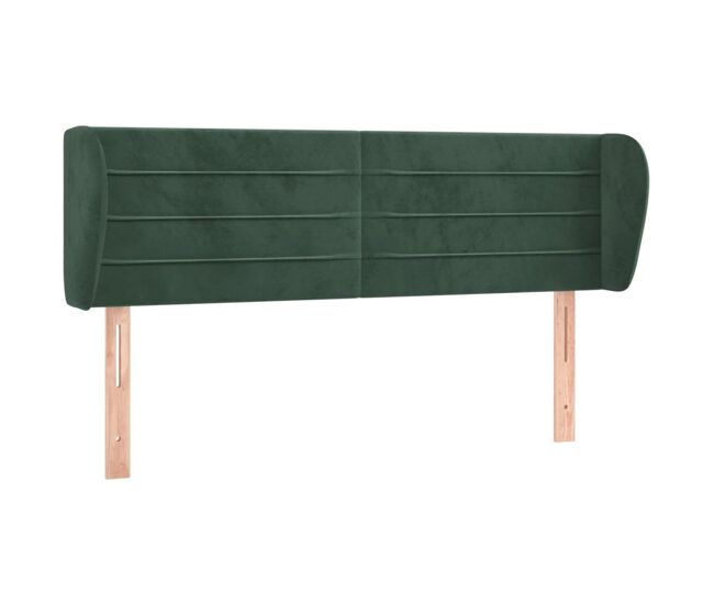 Vidaxl cabecero de terciopelo verde oscuro 147x23x78/88 cm