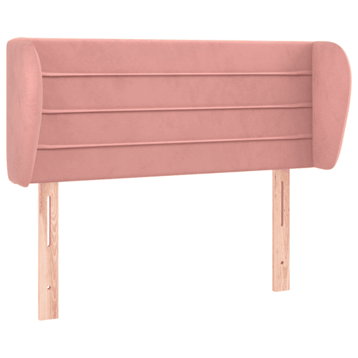 vidaXL Cabeceira de cama c abas veludo 93x23x7888 cm rosa