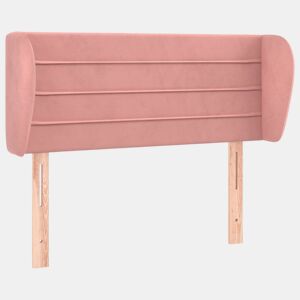 vidaXL Cabeceira de cama c abas veludo 93x23x7888 cm rosa