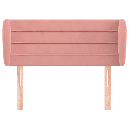 vidaXL Cabeceira de cama c abas veludo 93x23x7888 cm rosa