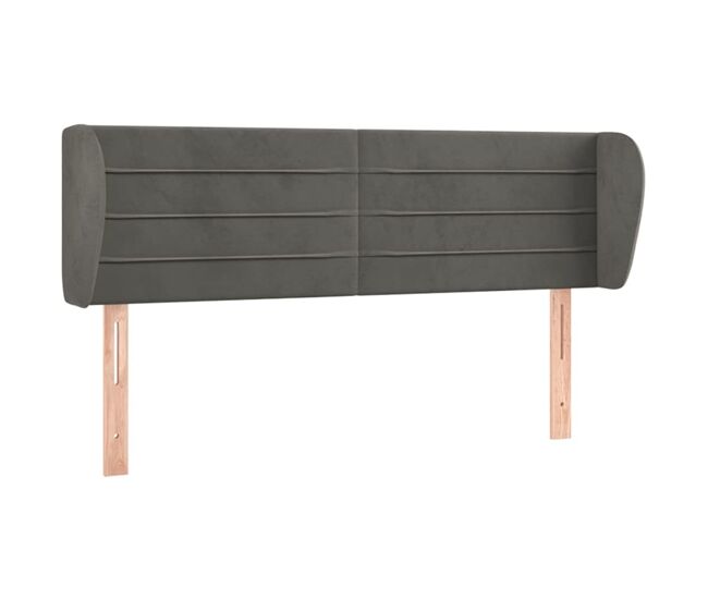 Vidaxl cabecero de terciopelo gris oscuro 147x23x78/88 cm