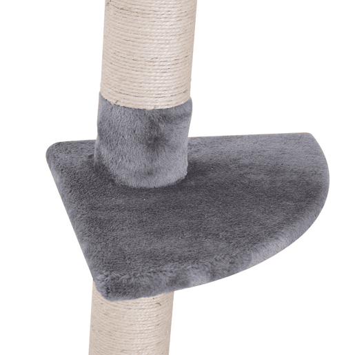 PawHut Árvore Arranhadora para Gatos Arranhador para Fixar ao Teto Altura Ajustável com Plataformas Poste de Sisal 40x34x230-260cm Cinza PawHut Árvore Arranhadora para Gatos Arranhador para Fixar ao Teto Altura Ajustável com Plataformas Poste de Sisal 40x34x230-260cm Cinza