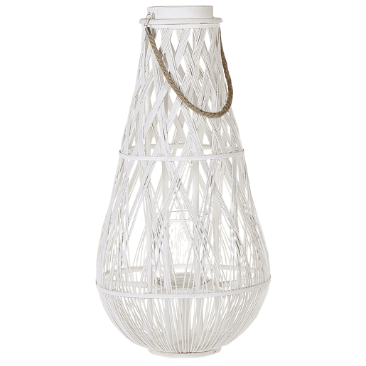 Lanterna TONGA Madeira de bambu 77 cm Branco Lanterna TONGA Madeira de bambu 77 cm Branco