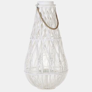 Lanterna TONGA Madeira de bambu 77 cm Branco