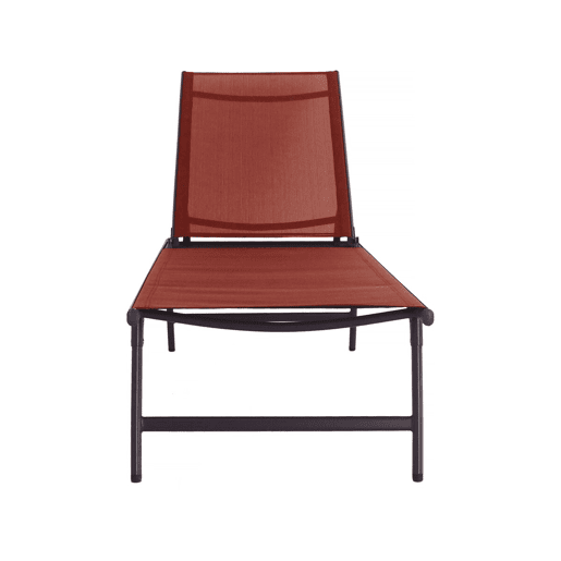 Conjunto de 2 espreguiçadeiras metálicas Sublima - 180 x 54 x 104 cm - Terracota