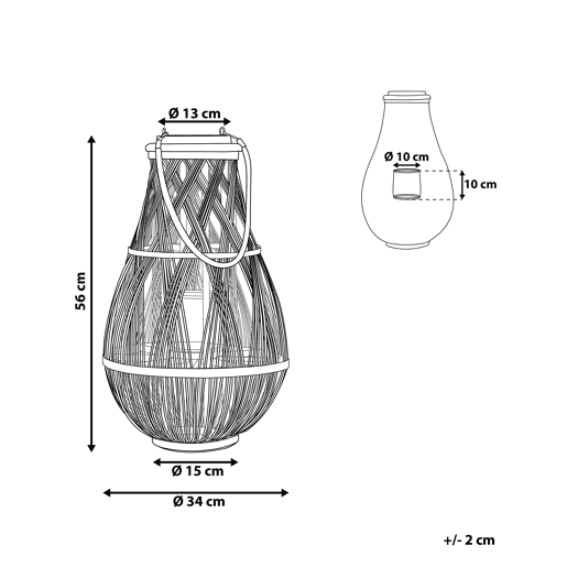 Beliani Lanterna TONGA Beliani Lanterna TONGA