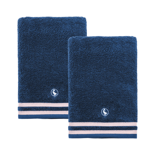 Conjunto de 2 toalhas azul marinho 70x140cm Algodão 500GSM El Ganso