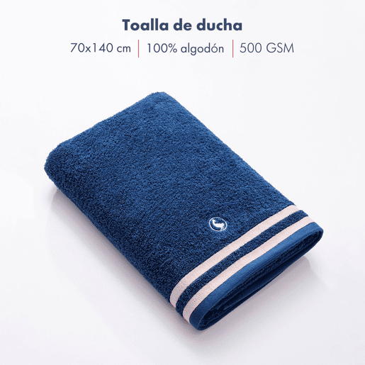 Conjunto de 2 toalhas azul marinho 70x140cm Algodão 500GSM El Ganso