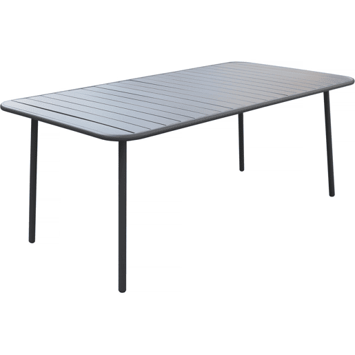 Mesa de jardim em metal Bilbau - 180 x 90 x 71 cm - Cinza