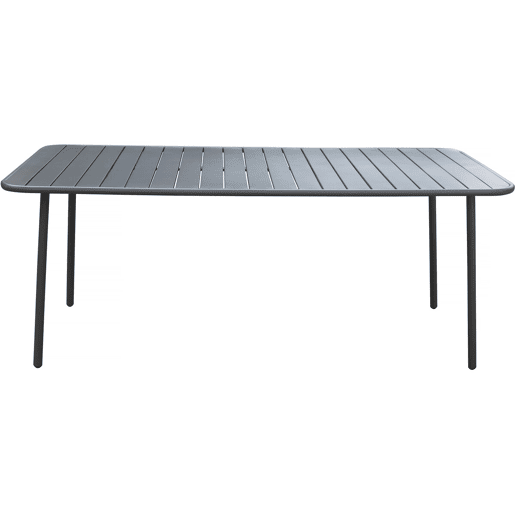 Mesa de jardim em metal Bilbau - 180 x 90 x 71 cm - Cinza