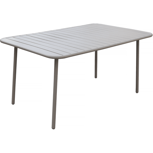 Mesa de jardim em metal Bilbao - 150 x 90 x 71 cm - Taupe