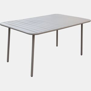 Mesa de jardim em metal Bilbao - 150 x 90 x 71 cm - Taupe