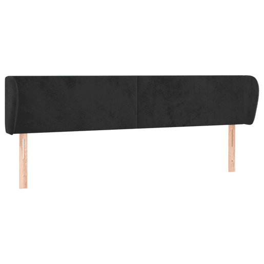 vidaXL Cabeceira de cama c abas veludo 183x23x7888 cm preto vidaXL Cabeceira de cama c abas veludo 183x23x7888 cm preto