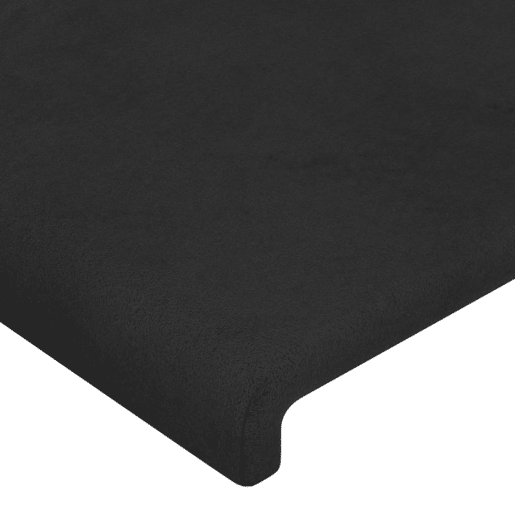 vidaXL Cabeceira de cama c abas veludo 183x23x7888 cm preto vidaXL Cabeceira de cama c abas veludo 183x23x7888 cm preto