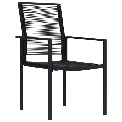 vidaXL Cadeiras de jardim 2 pcs vime de PVC preto vidaXL Cadeiras de jardim 2 pcs vime de PVC preto