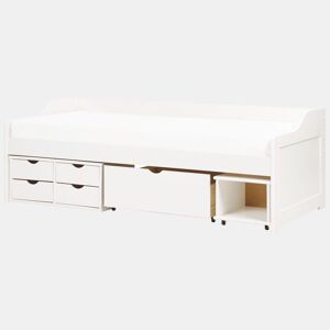 Cama de dia com arrumação Pinho ROYVILLE 90 x 200 cm Branco