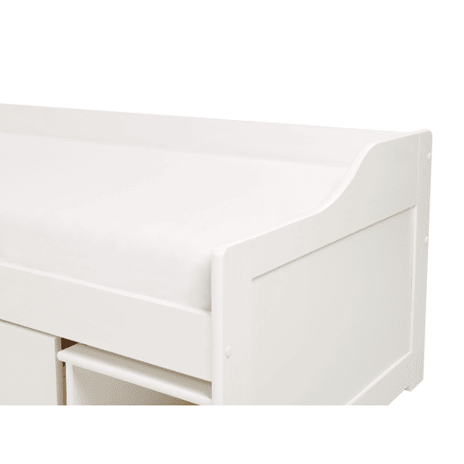 Cama de dia com arrumação Pinho ROYVILLE 90 x 200 cm Branco