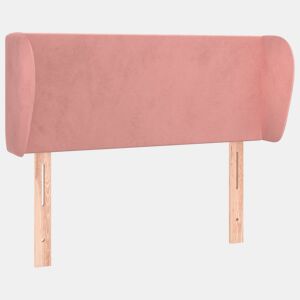vidaXL Cabeceira de cama c abas veludo 103x23x7888 cm rosa