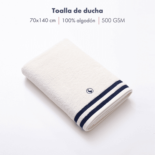 Conjunto de 2 toalhas 50x90cm e 2 toalhas 70x140cm Algodão 500GSM Branco Cru El Ganso
